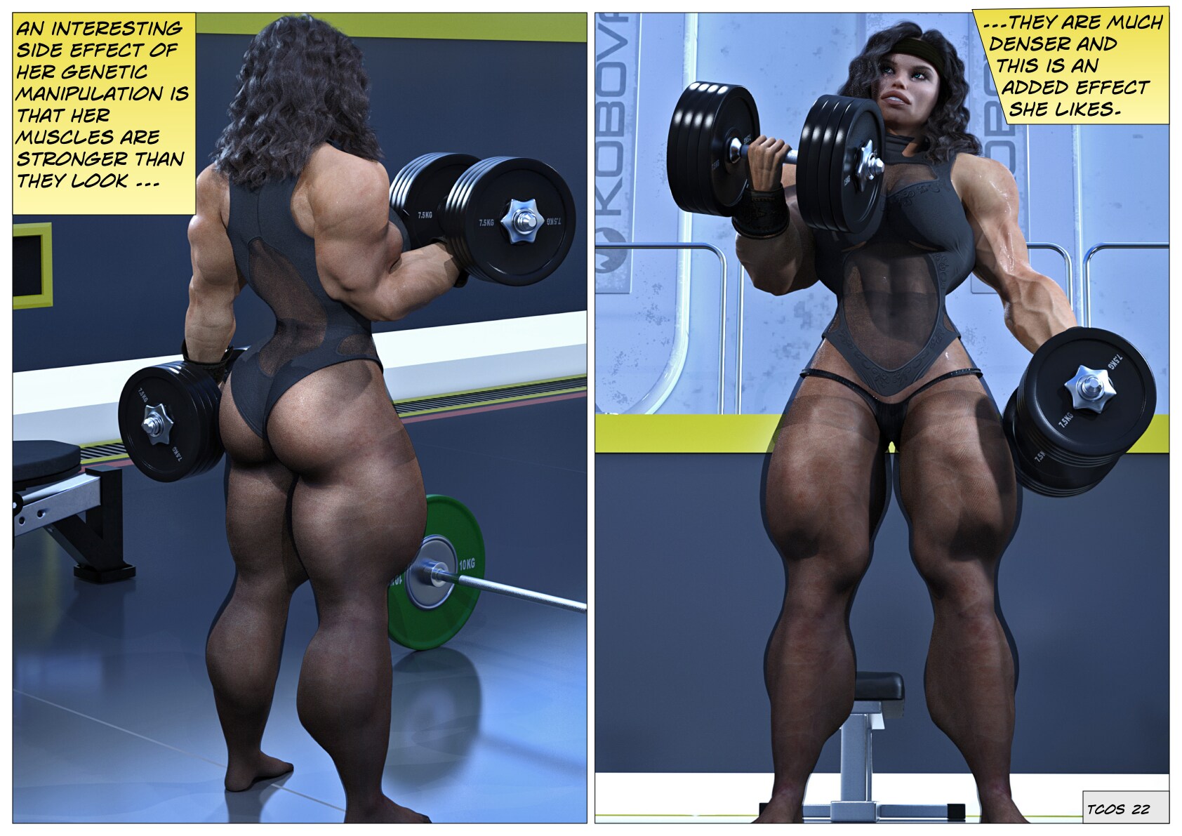 3D Muscle Girl Comics on SubscribeStar