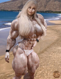 3D Muscle Girl