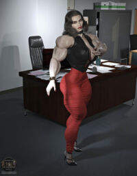 3D Muscle Girl
